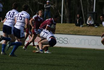 Sam Harrold scores - ASSRL Championship Final - Queensland Schoolboys v NSW CCC action (Photo's : OurFootyMedia)