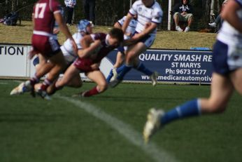 Sam Harrold scores - ASSRL Championship Final - Queensland Schoolboys v NSW CCC action (Photo's : OurFootyMedia)