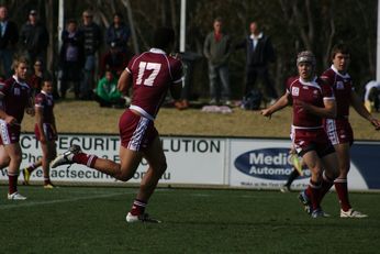 Sam Harrold scores - ASSRL Championship Final - Queensland Schoolboys v NSW CCC action (Photo's : OurFootyMedia)