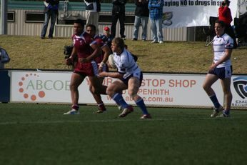 Sam Harrold scores - ASSRL Championship Final - Queensland Schoolboys v NSW CCC action (Photo's : OurFootyMedia)