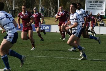 Sam Harrold scores - ASSRL Championship Final - Queensland Schoolboys v NSW CCC action (Photo's : OurFootyMedia)