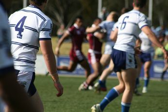 Sam Harrold scores - ASSRL Championship Final - Queensland Schoolboys v NSW CCC action (Photo's : OurFootyMedia)