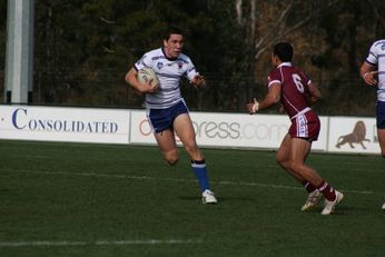 Sam Harrold scores - ASSRL Championship Final - Queensland Schoolboys v NSW CCC action (Photo's : OurFootyMedia)