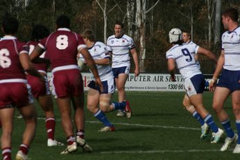 Sam Harrold scores - ASSRL Championship Final - Queensland Schoolboys v NSW CCC action (Photo's : OurFootyMedia)