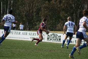 Sam Harrold scores - ASSRL Championship Final - Queensland Schoolboys v NSW CCC action (Photo's : OurFootyMedia)