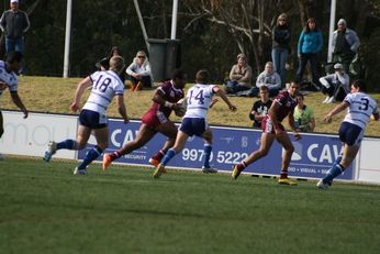 Sam Harrold scores - ASSRL Championship Final - Queensland Schoolboys v NSW CCC action (Photo's : OurFootyMedia)