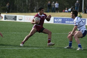 Sam Harrold scores - ASSRL Championship Final - Queensland Schoolboys v NSW CCC action (Photo's : OurFootyMedia)
