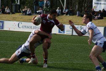 Sam Harrold scores - ASSRL Championship Final - Queensland Schoolboys v NSW CCC action (Photo's : OurFootyMedia)