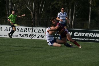 Sam Harrold scores - ASSRL Championship Final - Queensland Schoolboys v NSW CCC action (Photo's : OurFootyMedia)
