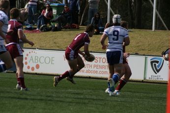 Sam Harrold scores - ASSRL Championship Final - Queensland Schoolboys v NSW CCC action (Photo's : OurFootyMedia)