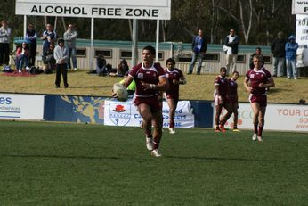 Sam Harrold scores - ASSRL Championship Final - Queensland Schoolboys v NSW CCC action (Photo's : OurFootyMedia)
