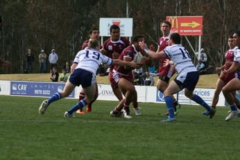 Sam Harrold scores - ASSRL Championship Final - Queensland Schoolboys v NSW CCC action (Photo's : OurFootyMedia)