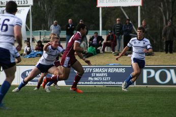 Sam Harrold scores - ASSRL Championship Final - Queensland Schoolboys v NSW CCC action (Photo's : OurFootyMedia)