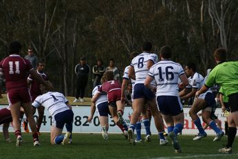Sam Harrold scores - ASSRL Championship Final - Queensland Schoolboys v NSW CCC action (Photo's : OurFootyMedia)
