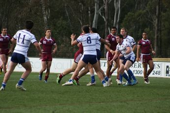 Sam Harrold scores - ASSRL Championship Final - Queensland Schoolboys v NSW CCC action (Photo's : OurFootyMedia)
