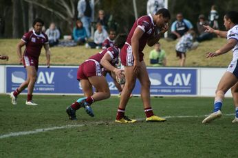 Sam Harrold scores - ASSRL Championship Final - Queensland Schoolboys v NSW CCC action (Photo's : OurFootyMedia)