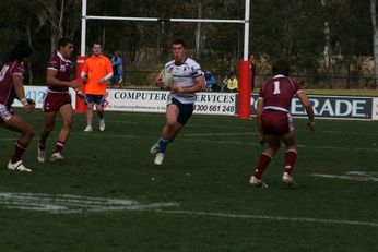 Sam Harrold scores - ASSRL Championship Final - Queensland Schoolboys v NSW CCC action (Photo's : OurFootyMedia)