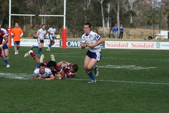 Sam Harrold scores - ASSRL Championship Final - Queensland Schoolboys v NSW CCC action (Photo's : OurFootyMedia)