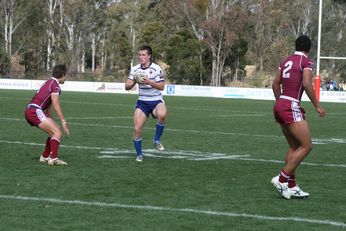 Sam Harrold scores - ASSRL Championship Final - Queensland Schoolboys v NSW CCC action (Photo's : OurFootyMedia)