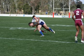 Sam Harrold scores - ASSRL Championship Final - Queensland Schoolboys v NSW CCC action (Photo's : OurFootyMedia)