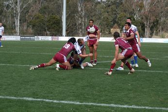 Sam Harrold scores - ASSRL Championship Final - Queensland Schoolboys v NSW CCC action (Photo's : OurFootyMedia)