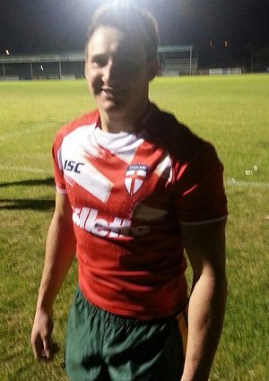 Jack Goodsell in his ENGLAND Gersey
