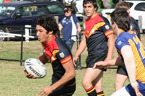 Joseph Drinkwater making good meters - NSW CCC trials day 1 Under 15's in action (Photo : ourfooty media) 