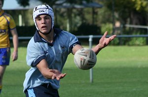 Luke Vescio unloads to his forwards - Parramatta Eels Harold Matthews Cup Vs NSW CCC U 15's (Photo : ourfooty media)
