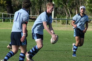 Todd Graham kicks the ball - Parramatta Eels Harold Matthews Cup Vs NSW CCC U 15's (Photo : ourfooty media)