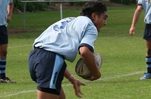 Seone Manuaua goes for a clever run - Parramatta Eels Harold Matthews Cup Vs NSW CCC U 15's (Photo : ourfooty media)