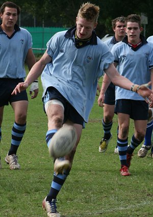Todd Graham kicks the boys outta trouble - Parramatta Eels Harold Matthews Cup Vs NSW CCC U 15's (Photo : ourfooty media)