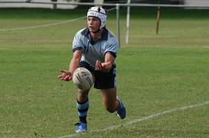Luke Vascio passes teh footy - Parramatta Eels Harold Matthews Cup Vs NSW CCC U 15's (Photo : ourfooty media)