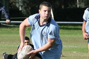Adam Clydesdale offloads - Parramatta Eels Harold Matthews Cup Vs NSW CCC U 15's (Photo : ourfooty media)