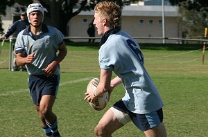 Todd Graham shapes to kick - Parramatta Eels Harold Matthews Cup Vs NSW CCC U 15's (Photo : ourfooty media)