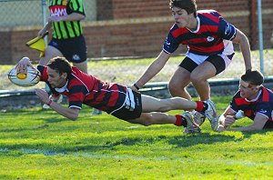 DJ Gordon scored one of four tries for Dubbo College in their Country Cup final