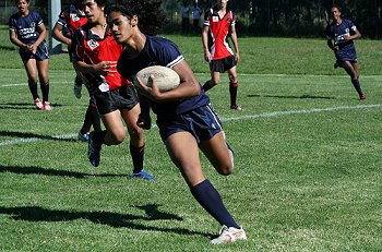 Chifley player on the way to scoring a try