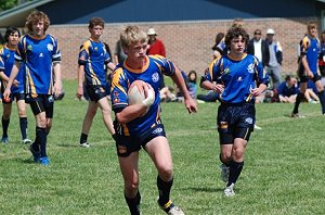Jay Gallagher (centre) was the standout player over the two days for Glen Innes.