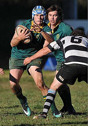 Blake Murray in action for the Inverell Highlanders. Today he plays fullback for Inverell High School. Photo: Barry Smith