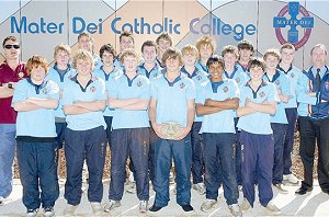 MATER Dei Catholic College’s under 14 rugby league team