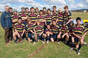 The St John’s under-14s team with coach Andy Haycock which will turn out against St John Bosco from Engadine in the Cochrane Cup at the college ovals tomorrow starting at 4pm (front) BJ OConnor, Hamish Gordon, Nick Duffy, Harry Kempston, Kurtis Crisante, Max Shearman, Pat Brandon, Nick Harvey; (back) Andy Haycock, Tim Carolan, Blake Smith, Jesse Dunlop, Mitch Dunlop, Hewett Haycock, Louis Anderson