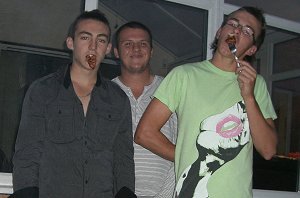 Taylor, Josh & Matt at the BBQ 