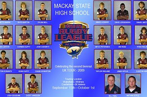 MACKAY SHS RUGBY LEAGUE ACADEMY TOUR OF ENGLAND 2009