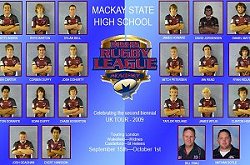 Mackay Rugby League Academy ;09 UK Tour players
