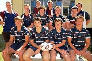 Will Carlos, Danny Lidbury, Matthew Potts, Blake Butler; middle, teacher Paul Little, Kieran Gill, Brad Cable, Matthew Burman, Jordan Howden; back, Callum Butler, Tom Holmes and teacher Nathan Doyle. (Photo : Charlie Payne)