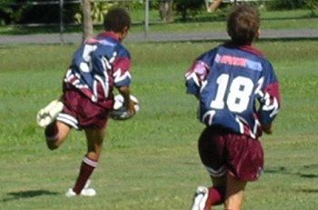 MSHS flyer Brydon Sutton finds some space & off he goes.. 