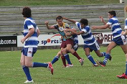 Keebra Park try to break Redcliffe's line (Photo's By : Kirsty Fields - Redcliffe State High School ) 