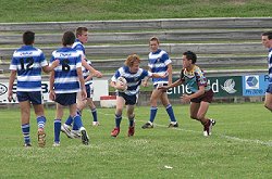 Redcliffe run the ball